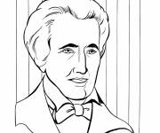 Coloriage Le pr&eacute;sident Andr&eacute; Jackson en ligne
