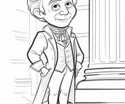 Coloriage Le pr&eacute;sident John Adams en cartoon