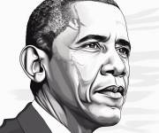 Coloriage Le pr&eacute;sident Obama