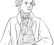Coloriage Le pr&eacute;sident Thomas Jefferson