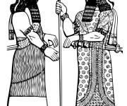Coloriage Le roi d'Assyrie