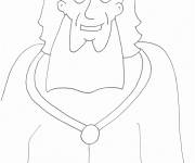 Coloriage Le roi Salomon au crayon