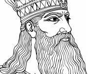 Coloriage Le roi Sargon