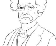 Coloriage Le scientifique Mark Twain