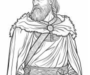 Coloriage Leif Erikson l'explorateur nordique