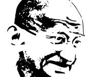 Coloriage Mahatma Gandhi