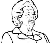 Coloriage Margaret Thatcher