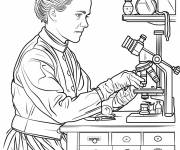 Coloriage Marie Curie la physicienne polonaise