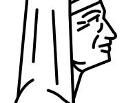 Coloriage M&egrave;re Teresa en vecteur