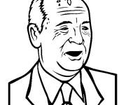 Coloriage Mikhail Gorbatchev 