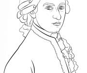 Coloriage Mozart artiste