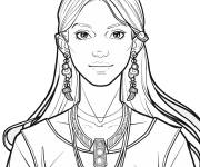 Coloriage Nanyehi le chef Cherokee