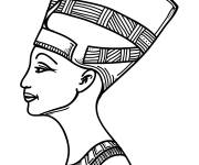 Coloriage N&eacute;fertiti d'Egypte