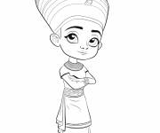 Coloriage N&eacute;fertiti de dessin anim&eacute;