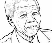 Coloriage Nelson Mandela le r&eacute;volutionnaire anti-apartheid sud-africain