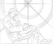 Coloriage Nikola Tesla