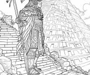 Coloriage Pacal le Grand roi de Maya