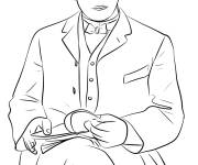 Coloriage Personnage Booker T. Washington