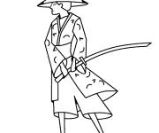 Coloriage et dessins gratuit Personnage de Samurai à imprimer