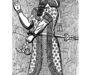 Coloriage Personnage du roi assyrien