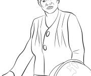 Coloriage Personnage f&eacute;minine Mary McLeod Bethune