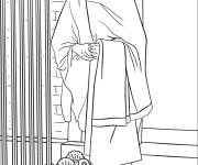 Coloriage Personnage historique Mahatma Gandhi de L'inde