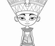 Coloriage Pharaon Akhenaton en miniature