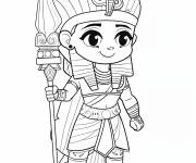 Coloriage Pharaon Rams&egrave;s le Grand de dessin anim&eacute;