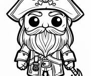 Coloriage Pirate Blackbeard chibi