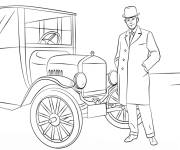 Coloriage Portrait de Henry Ford