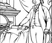 Coloriage Portrait de James Madison