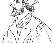 Coloriage Portrait de Jan Hus
