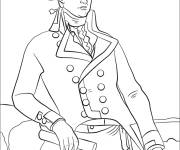 Coloriage Portrait de Marquis de La Fayette