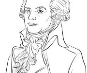 Coloriage portrait de Maximilien Robespierre