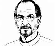 Coloriage Portrait de Steve Jobs en ligne