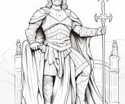 Coloriage Portrait du Le roi Richard