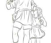 Coloriage Portrait du personnage Guillaume Tell
