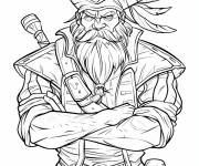 Coloriage Portrait du pirate Blackbeard