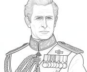 Coloriage Portrait du roi Charles III