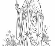 Coloriage Saint David du Pays de Galles