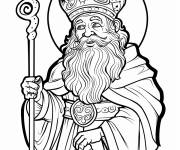 Coloriage Saint Patrick d'Irlande
