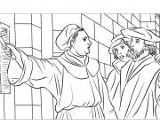 Coloriage Scene de Martin Luther