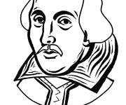 Coloriage Shakespeare facile