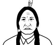 Coloriage et dessins gratuit Sitting Bull à imprimer