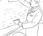 Coloriage Spectacles au discours de Martin Luther King 