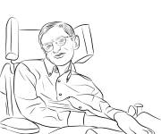 Coloriage Stephen Hawking