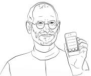 Coloriage Steve Jobs l'inventeur de l'iPhone