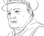 Coloriage Winston Churchill