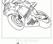 Coloriage Moto de course