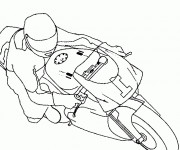 Coloriage Moto GP avec pilot